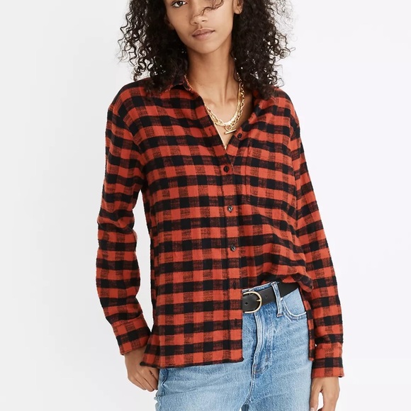 Madewell Tops - Madewell Flannel Oversized Ex-Boyfriend Shirt M